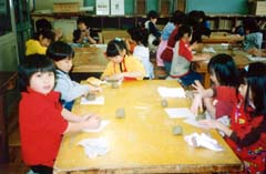 班ごとに座って作ります