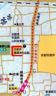 陶彩 山科教室の案内地図